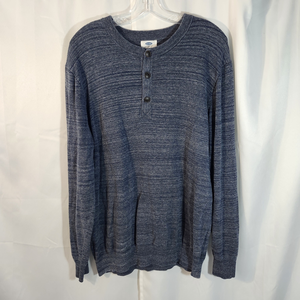 Old Navy Navy Blue Henley Pullover